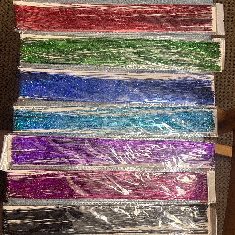 Vibrant Multicolor Hair Tinsel Extensions
